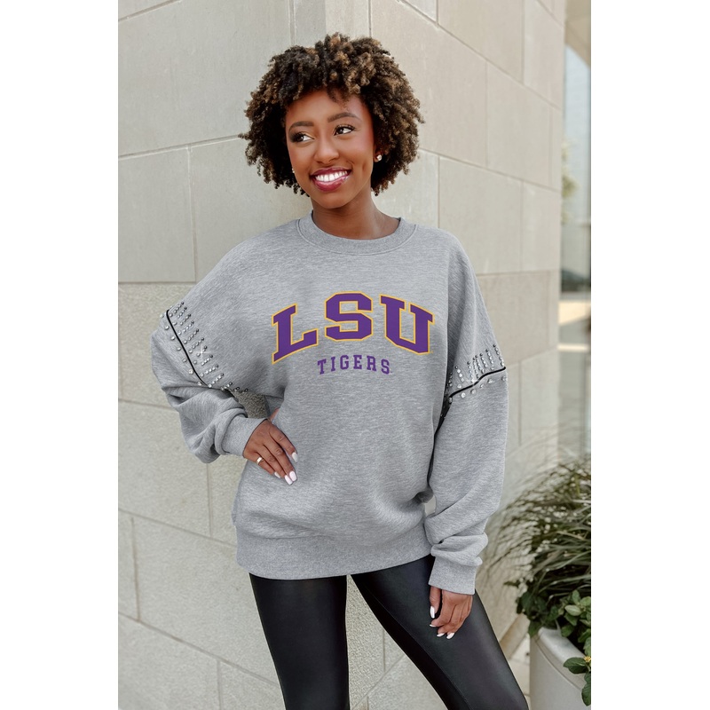 LSU TIGERS Competitive Edge Jewel-Trim Pullover