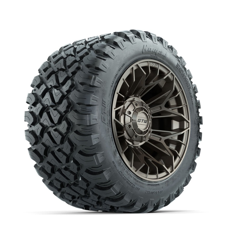 Set of (4) 12 in GTW Stellar Matte Bronze Wheels with 22×11-R12 Nomad All-Terrain Tires PN# A19-779
