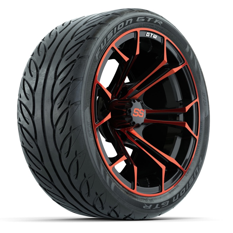 Set of (4) 14 in GTW Spyder Wheels with 205/40-R14 Fusion GTR Street Tires PN# A19-579