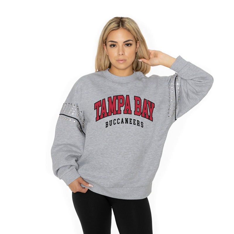 TAMPA BAY BUCCANEERS Competitive Edge Jewel-Trim Pullover