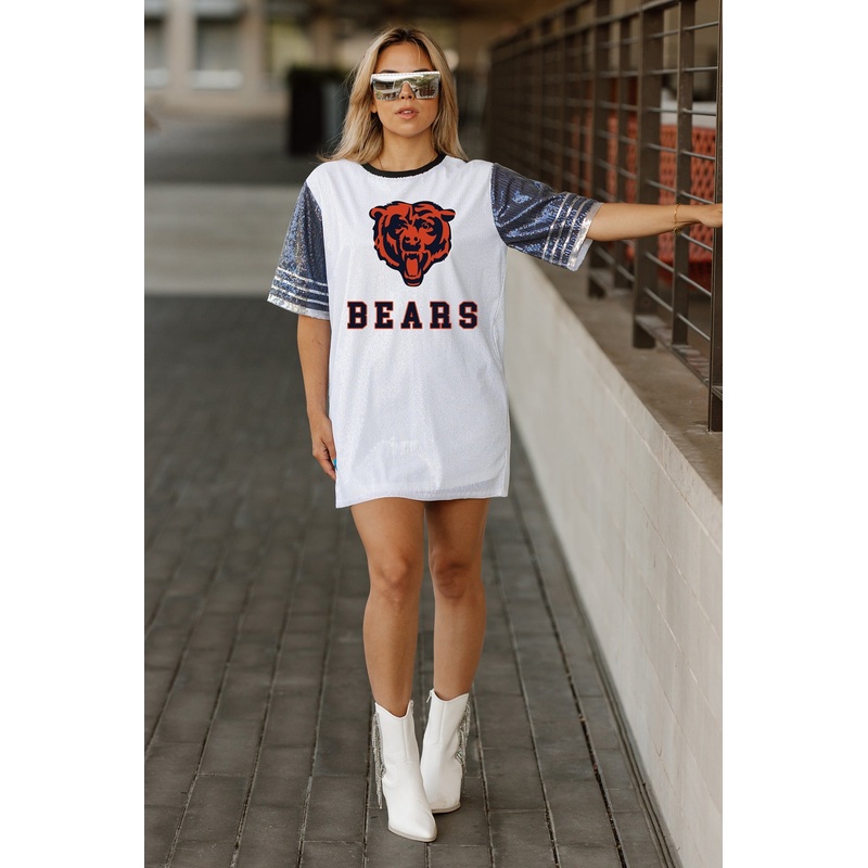 CHICAGO BEARS Bling It Sequined Jersey Dress