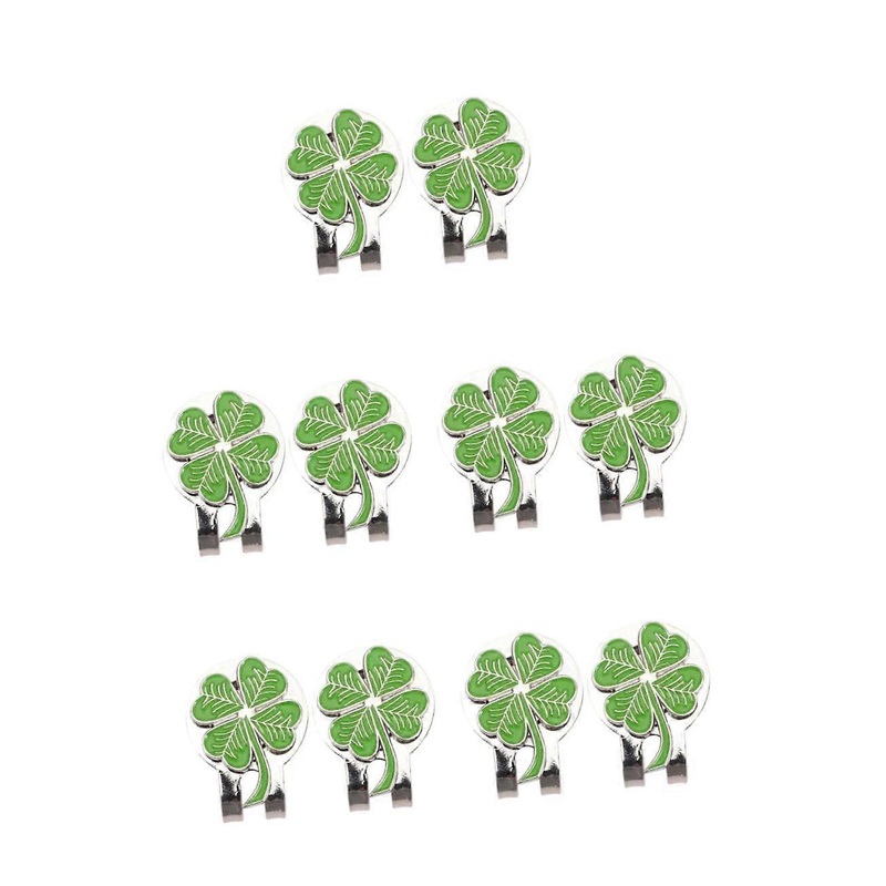 Golf Cap Clip 10Piece Set, Decorative Hat Clip Ball Marker, Portable Golf Accessory Clip For Golf Hats