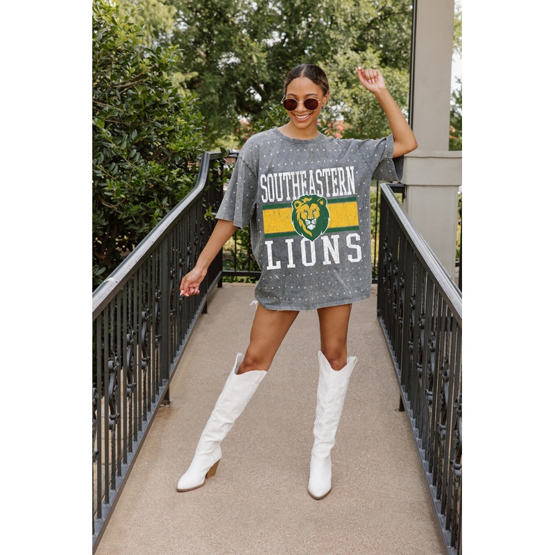 SOUTHEASTERN LOUISIANA LIONS On The Ball Mini Rhinestone Tee