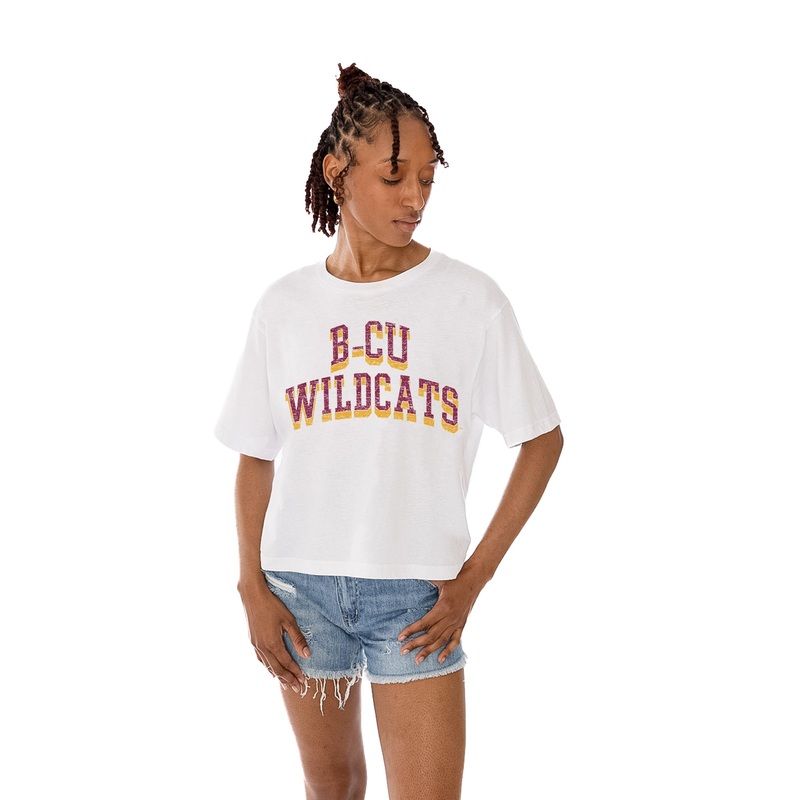 BETHUNE-COOKMAN WILDCATS Claim To Fame Boxy-Fit Crop Tee