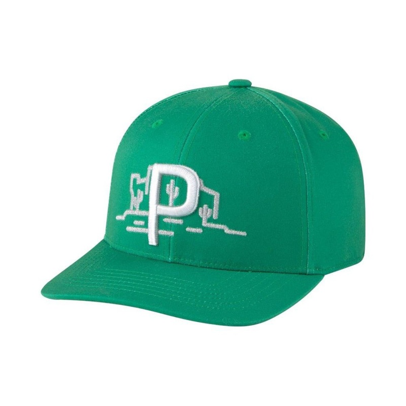 Puma Cactus P Snapback Hat|Quiet Shade|Amazon Green