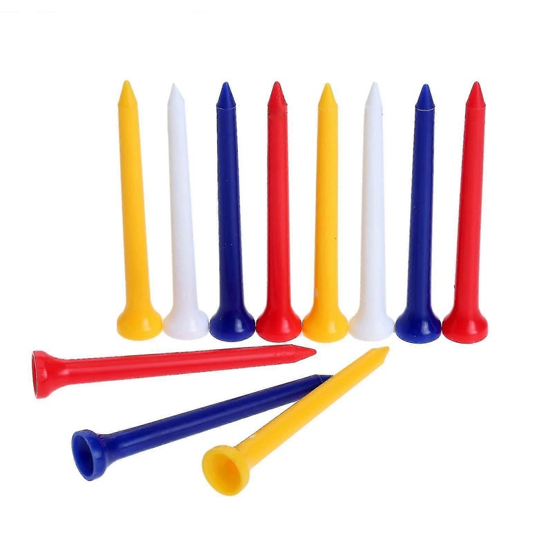 100pcs Golf Ball Tees Mix Color Plastic Cup Shaped Golf Tees 83mm For Golf Outdoor Training -aya