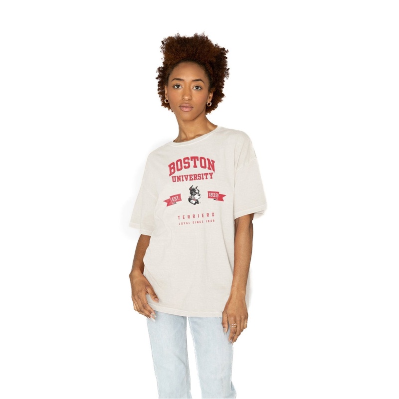 BOSTON UNIVERSITY TERRIERS Get Goin’ Oversized Crew Neck Tee