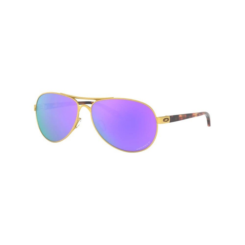 Oakley Women’s Feedback Sunglasses – Satin Gold/Prizm Violet Polarized