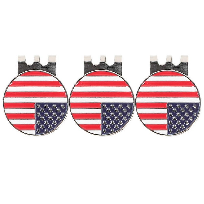 3pcs Decorative Golf Hat Clips with Ball Markers  Portable Accessory for Hats and Belts, Vibrant Colors for Golf Lovers