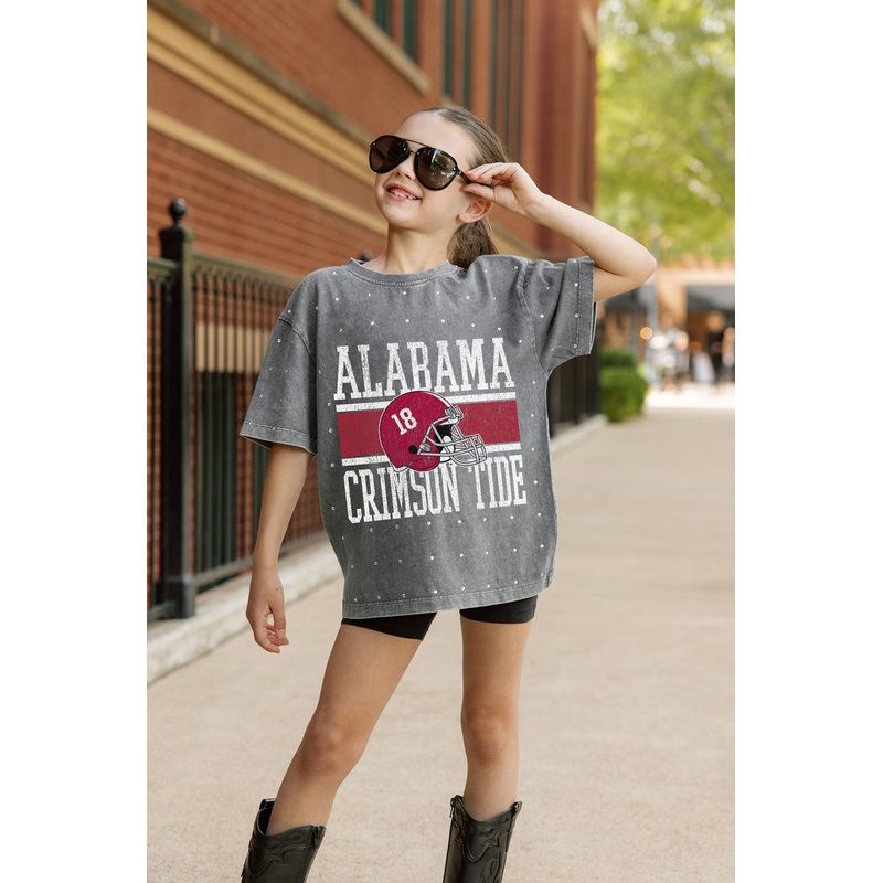ALABAMA CRIMSON TIDE On The Ball Kid’s Mini Rhinestone Tee