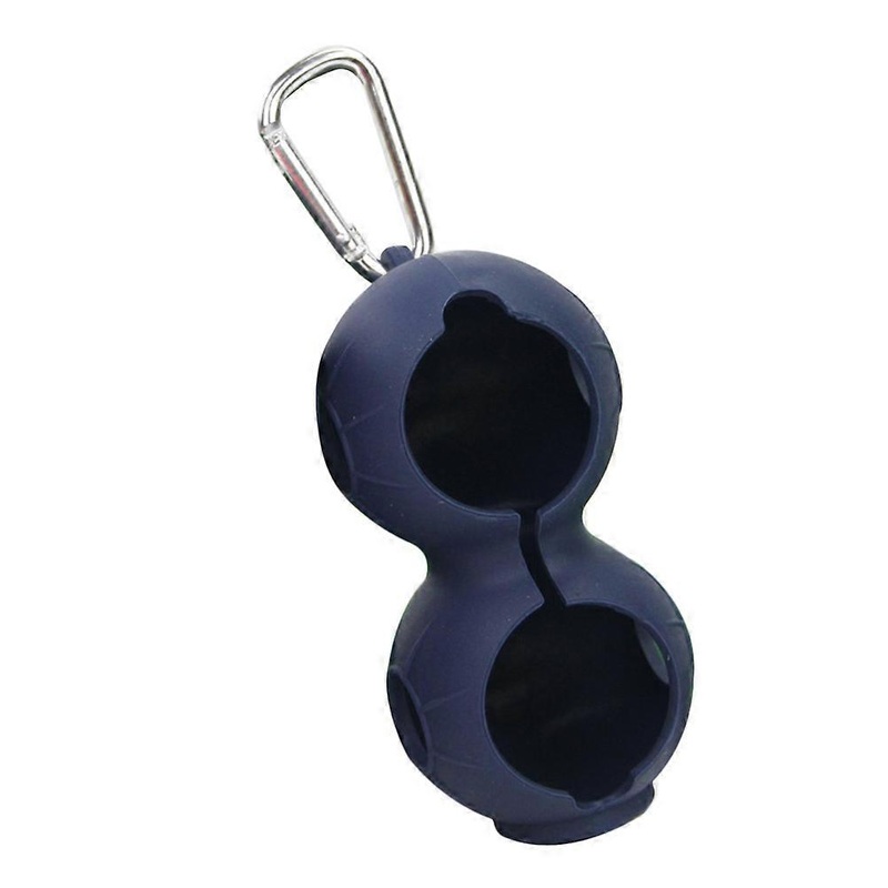 Golf Balls Holder Silicone Dual Ball Storage Protection Golfing Sports Oval Shape 1Set