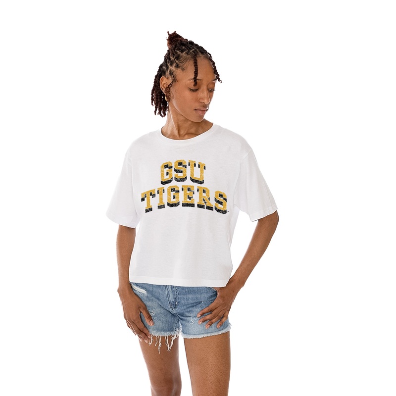 GRAMBLING STATE TIGERS Claim To Fame Boxy-Fit Crop Tee