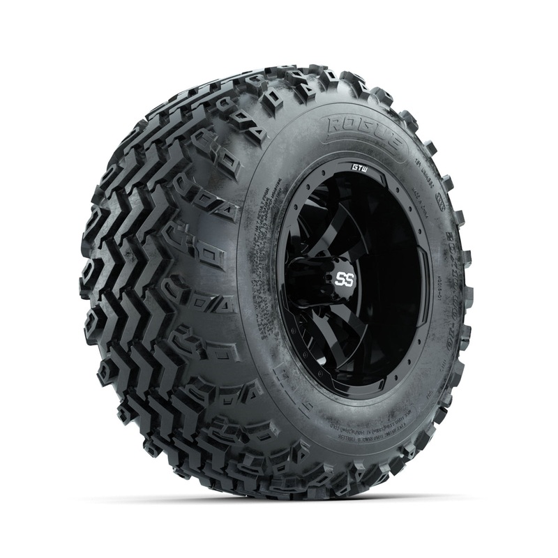 GTW Storm Trooper Black 10 in Wheels with 20×10.00-10 Rogue All Terrain Tires  Full Set