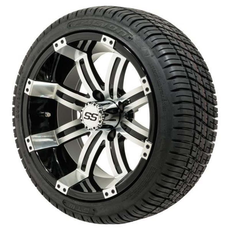 Set of (4) 14 inch GTW Tempest Wheels Mounted on Fusion Street Tires PN# 56750