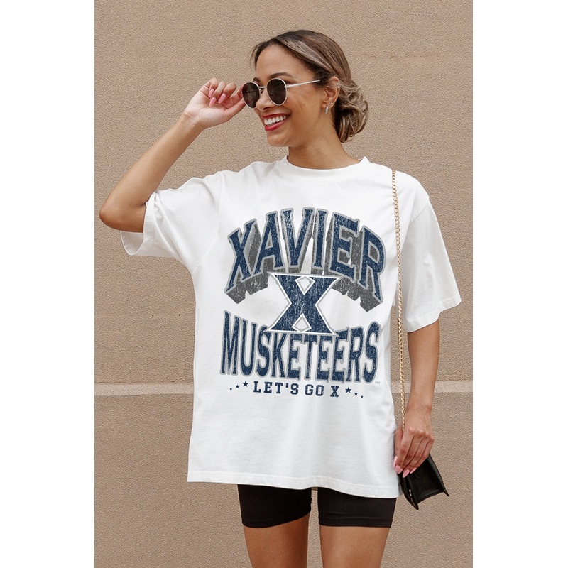 XAVIER MUSKETEERS Shakedown Oversized Crewneck Tee