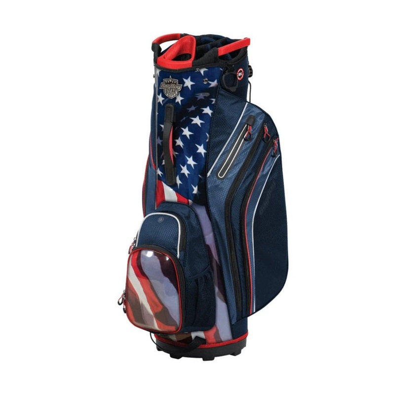 Bag Boy Shield Cart Bag|Carbon Fiber Black Charcoal|Carbon Fiber Black Red|Carbon Fiber Black Royal|USA Navy Red White|Camo Black Hunter