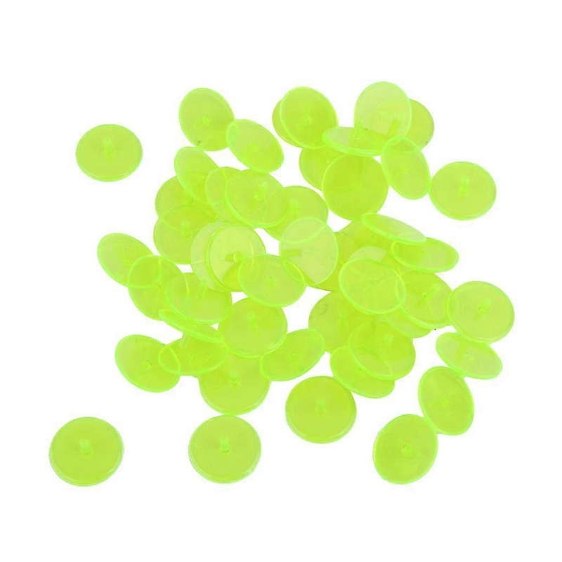50Pcs Plastic Round Transparent