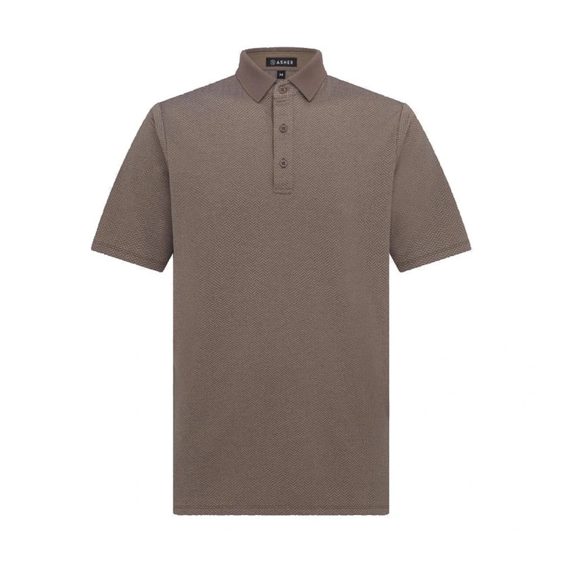 Asher Herringbone Golf Polo|Falcon|Small|Medium|Large|X-Large|XX-Large