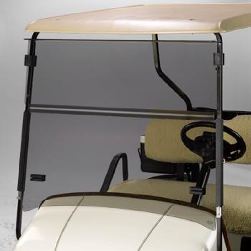 Tinted EZGO Express S6/L6 Short Top Folding Windshield PN# 09-043