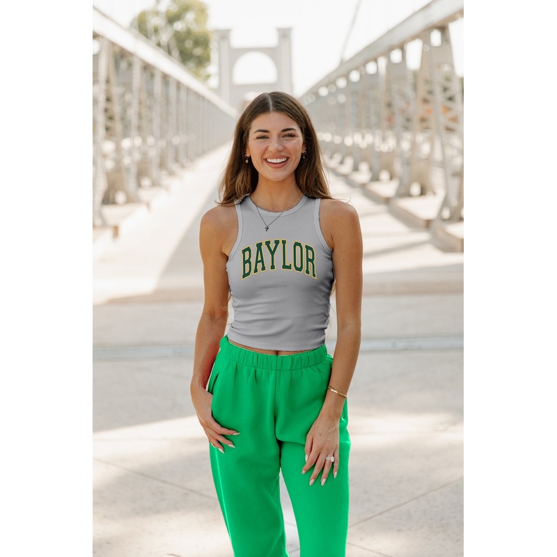 BAYLOR BEARS Well Played Ribbed Crop Tank By Madi Prewett Troutt