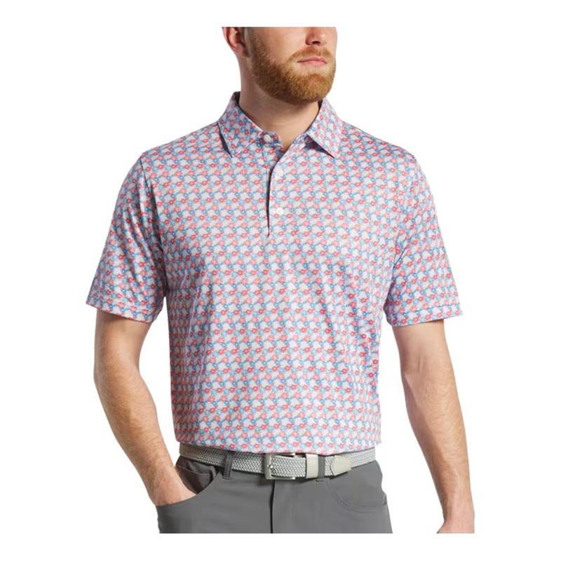FootJoy Firework Golf Polo|White/Red/Blue|Blue/White/Red|Small|Medium|Large|X-Large|XX-Large|XXX-Large
