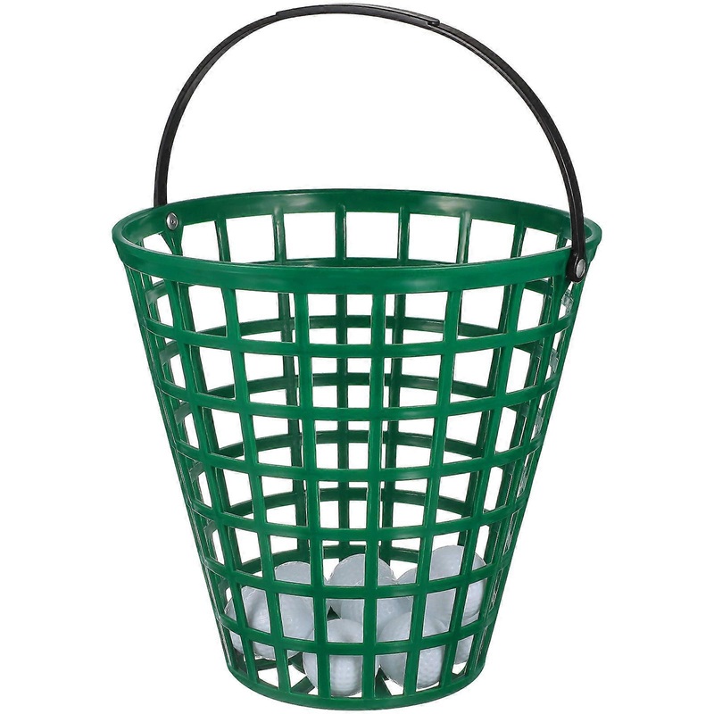 Golf Ball Basket with Handle   Durable Green Container for Storing and Transporting Golf Balls   Ideal for Golf Clubs, Ranges, and Outdoor Use