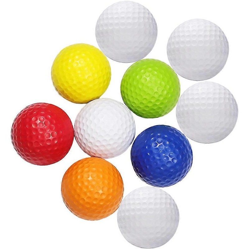 10pcs Reusable Colored Golf Practice Balls for Adults  2 Compact Training Balls for Daily Use and Skill Improvement, Random Color