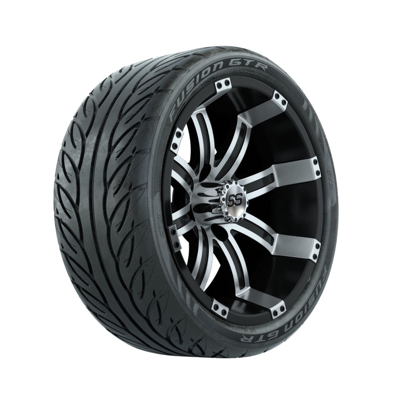 14 GTW Tempest Machined/Black Wheels with Fusion GTR Street Tires  Set of 4 PN# A19-286