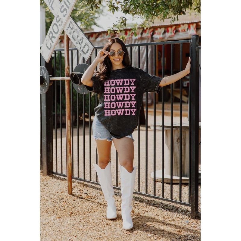 WE SAY HOWDY VINTAGE WASH BOYFRIEND TEE