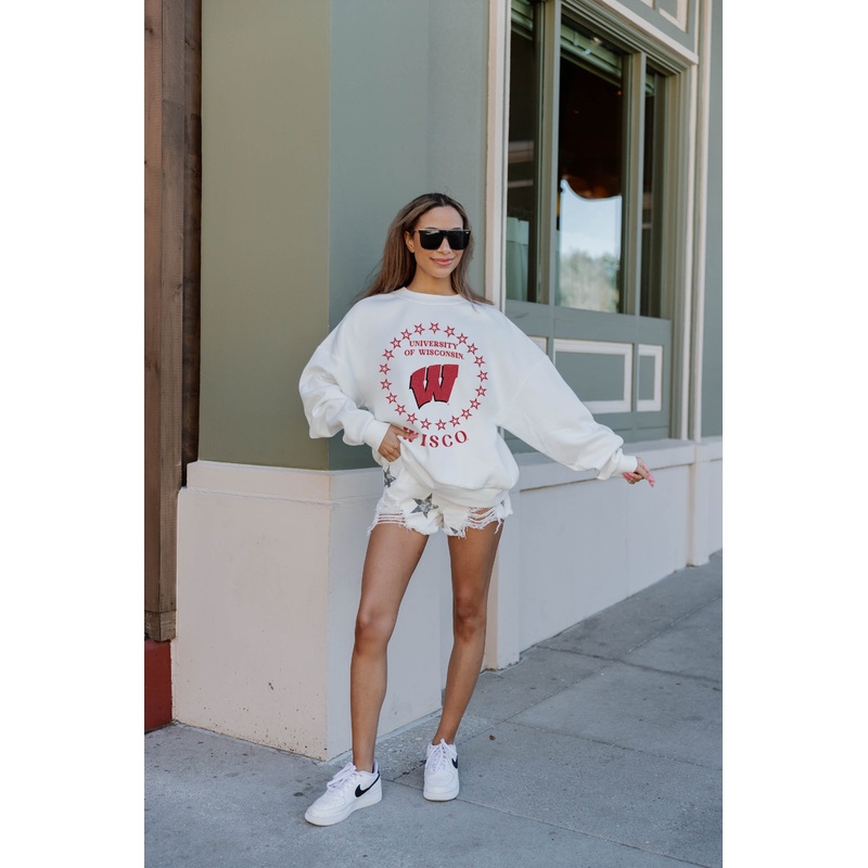 WISCONSIN BADGERS Superstar Fleece Crewneck Pullover