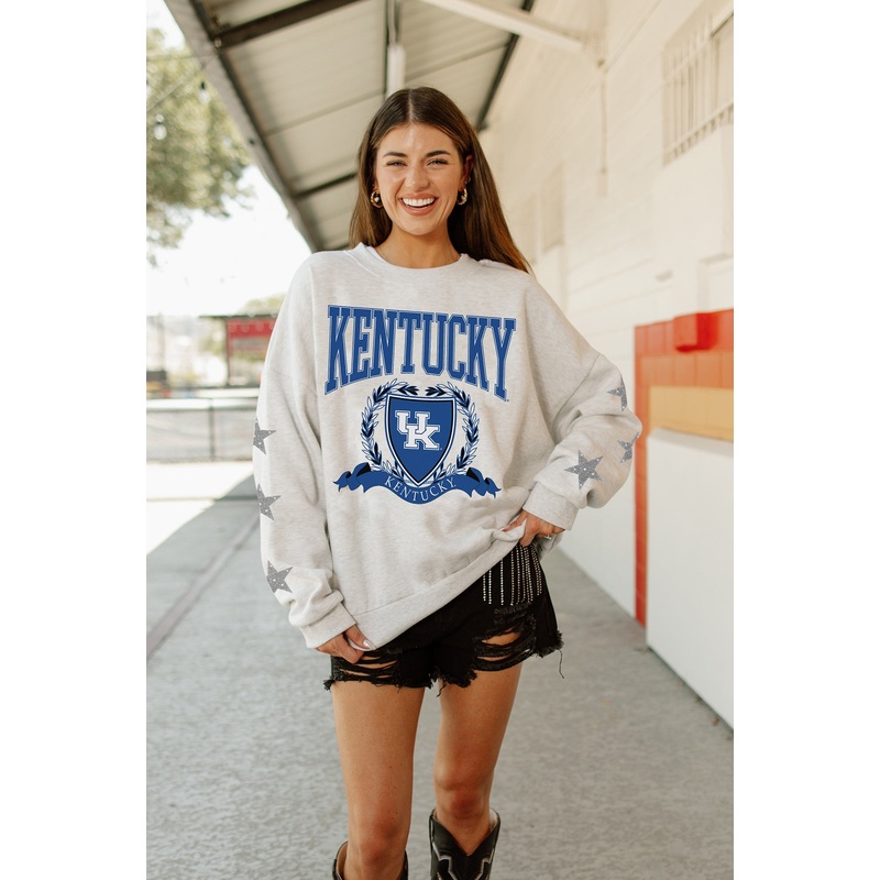 KENTUCKY WILDCATS Allstar Embellished Crew Pullover By Madi Prewett Troutt