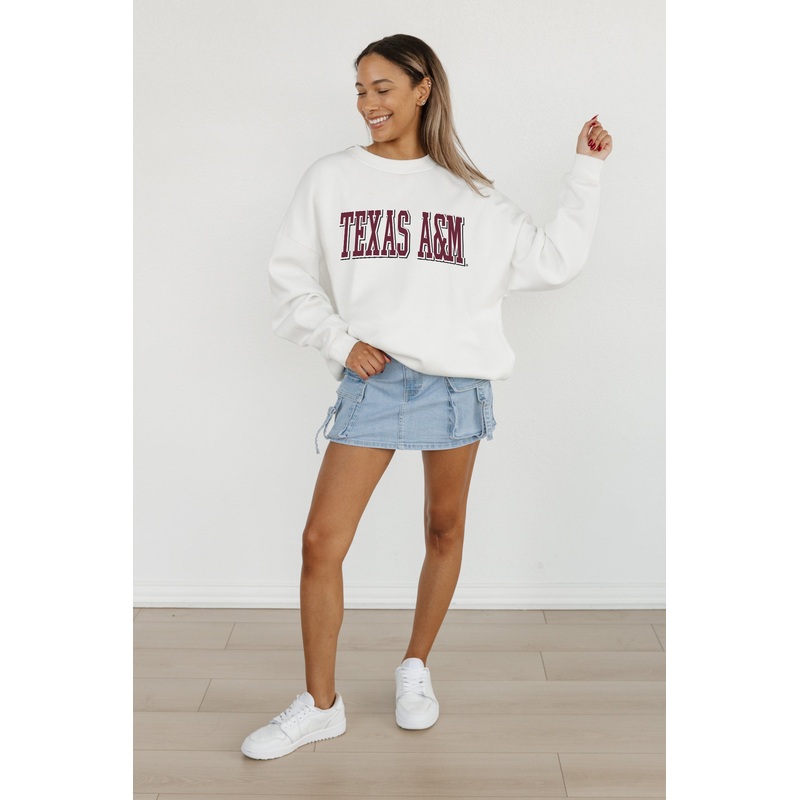 TEXAS A&M AGGIES All-Star Appeal Fleece Crew Pullover By Madi Prewett Troutt