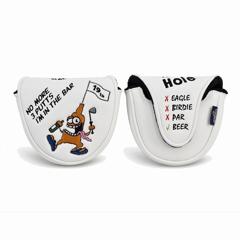 19th Hole Mallet Putter Cover|White