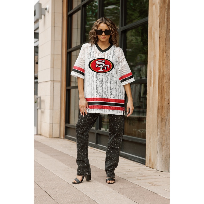 SAN FRANCISCO 49ERS HIGH NOTE LACE FASHION TOP