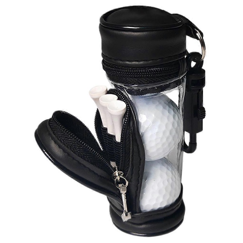 Balls and Tees Bag with and 3 Tees Small Waist Storage Pack for Accessories