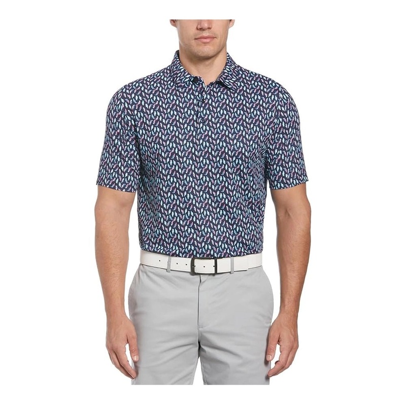 Callaway Big & Tall All-Over Birdie/Eagle Print Golf Polo