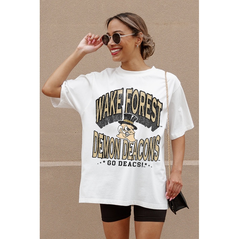 WAKE FOREST DEMON DEACONS Shakedown Oversized Crewneck Tee