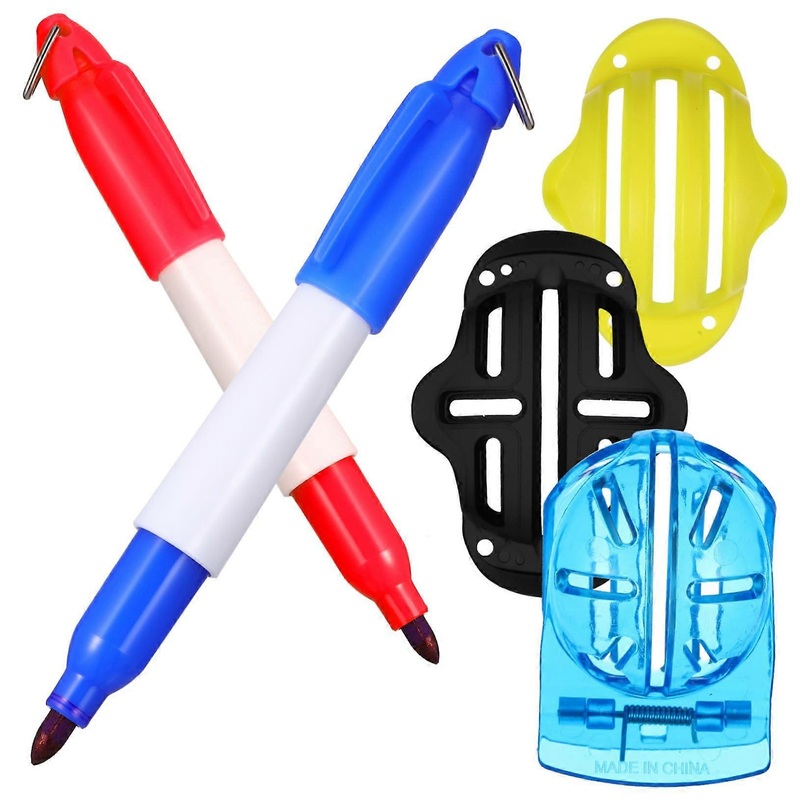 1Satz Golf Marker With Doublesided Shaped Marker Drawing Pencil And Balance Marker Threeline Marking For Precision