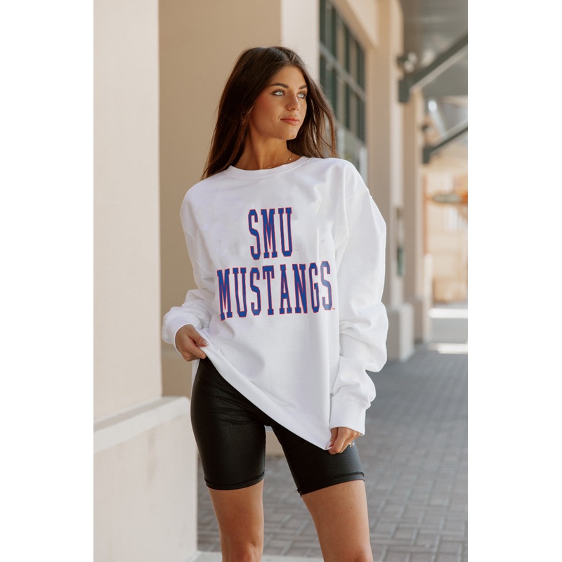 SMU MUSTANGS Play By Play Crew Fleece By Madi Prewett Troutt