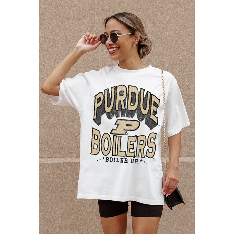 PURDUE BOILERMAKERS Shakedown Oversized Crewneck Tee