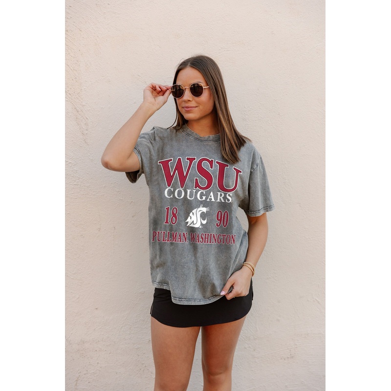 WASHINGTON STATE COUGARS Dynasty Oversized Crewneck Tee