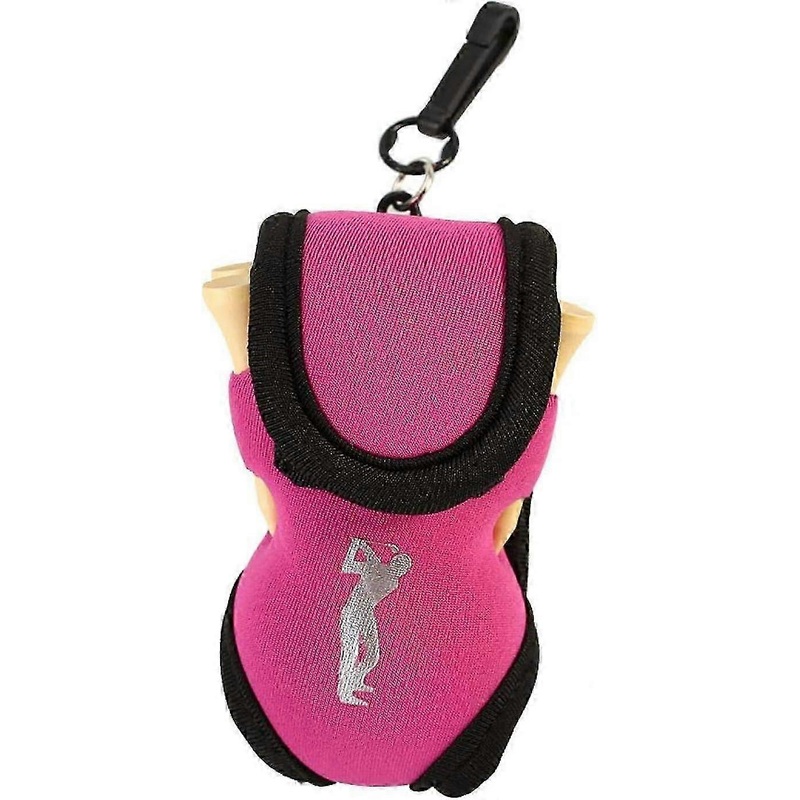 Pink – Golf Ball Cover, Golf Tee Bag, Golf Ball and Tee Drinking Bag with 2 Golf Balls and 4 Golf Tees (Random Color), Golf Accessories Set for Golf L