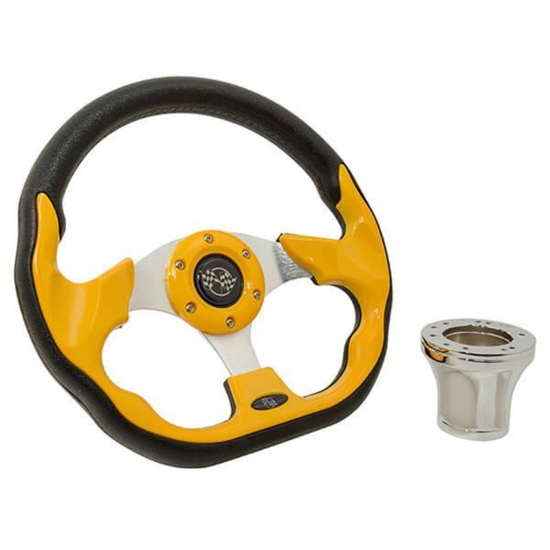 EZGO Yellow Racer Steering Wheel Kit 1994.5-Up PN# 06-081