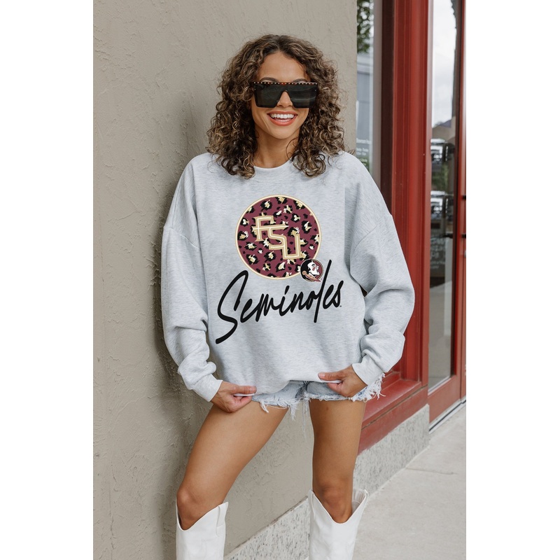 FLORIDA STATE SEMINOLES Going Wild Fleece Drop-Shoulder Pullover