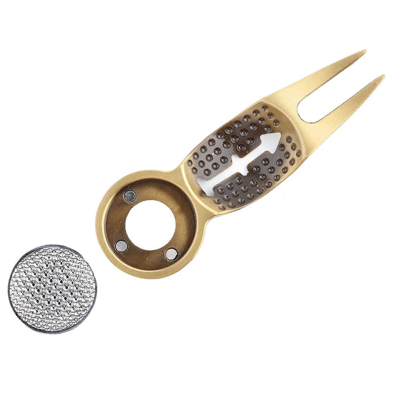 Golf ball split  tool, aluminum lawn cutting fork, multifunctional Ushaped golf ball marker for golfers