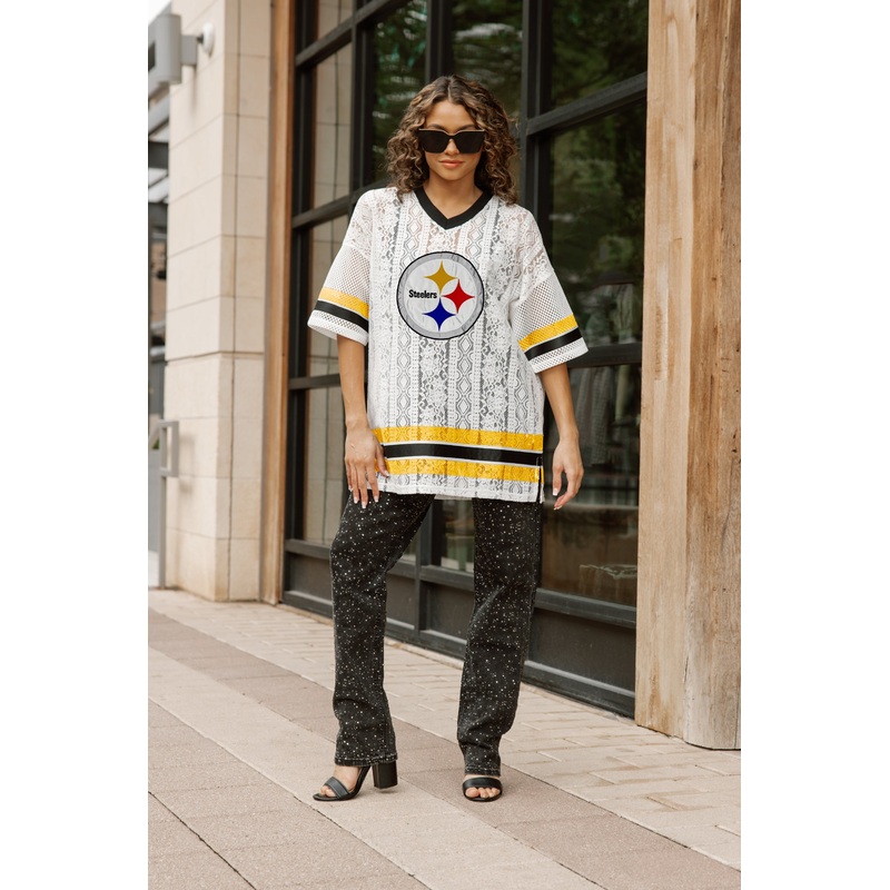 PITTSBURGH STEELERS HIGH NOTE LACE FASHION TOP