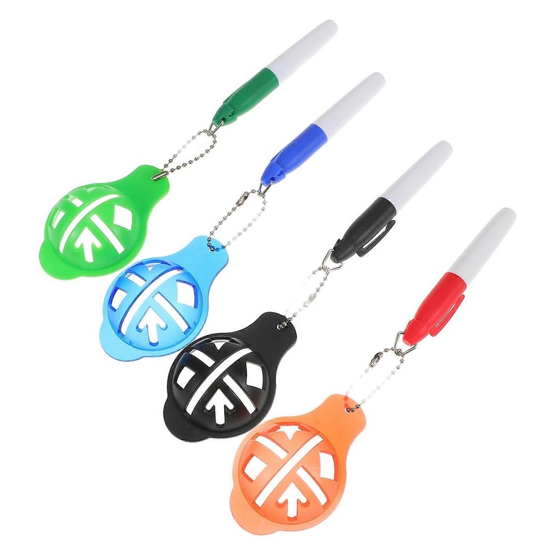 4Piece Golf Ball Marker Set with Alignment Tool for Accurate Positioning