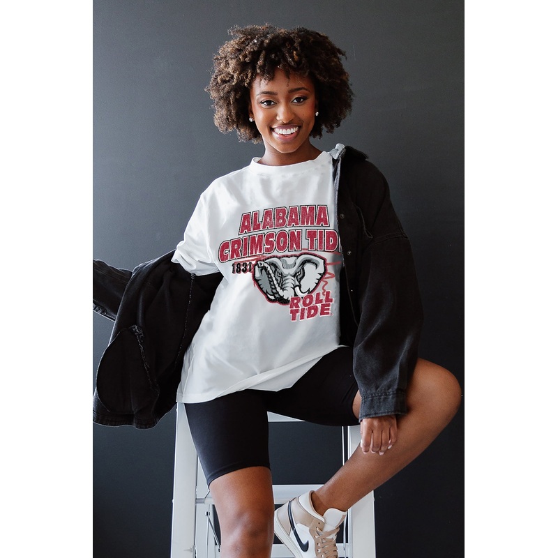 ALABAMA CRIMSON TIDE IN THE LEAD OVERSIZED CREWNECK TEE