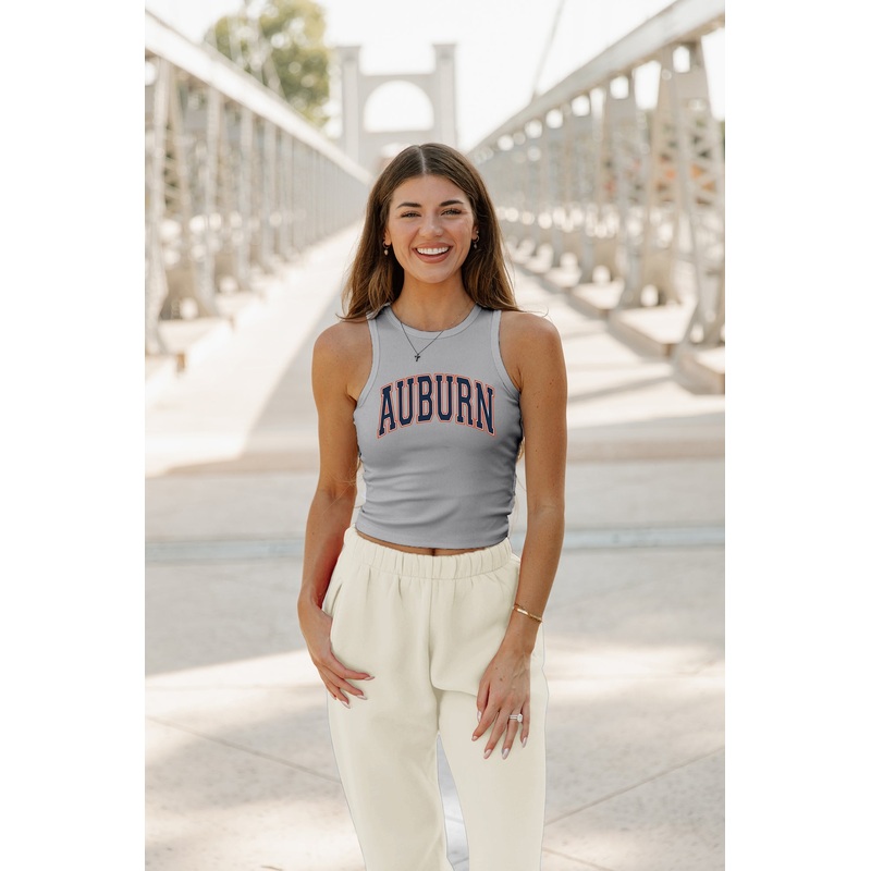 AUBURN TIGERS Well Played Ribbed Crop Tank By Madi Prewett Troutt