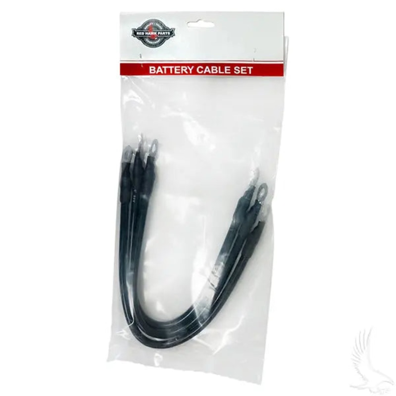Battery Cable SET, Includes (3) 14 6 gauge, Club Car DS w/ 12V Batteries